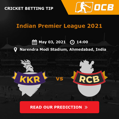 KKR vs RCB Match Prediction - May 03, 2021
