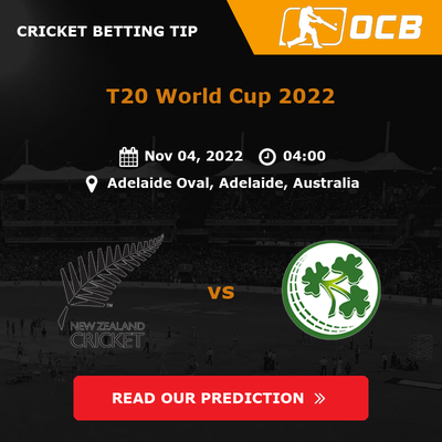 NZ vs IRE Match Prediction - Nov 04, 2022