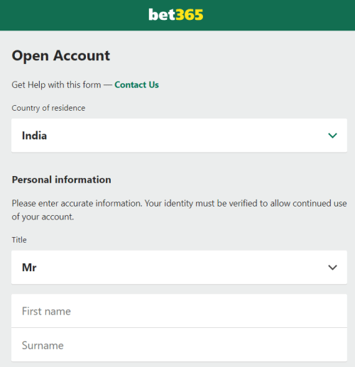 Bet365 Register India