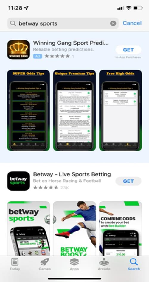 Betway App iPhone